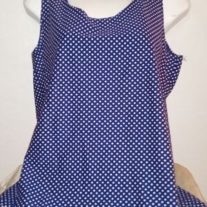 Blue Polka Dot Sleeveless Top Size 32 In Length 19 In With
